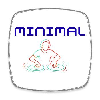 Minimal Beat - Viereckiger Kühlschrankmagnet - Weiß - Vorne