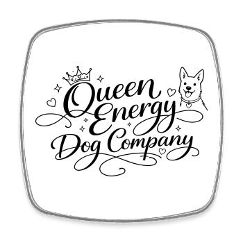 Queen Energy, Dog Company - Square fridge magnet - white - Front