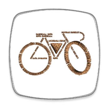 Bicycle Languages VCookie - Square fridge magnet - white - Front