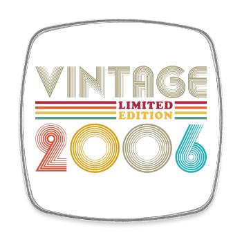 2006 Vintage Rétro Cadeau d’anniversaire - Magnet carré - blanc - Devant