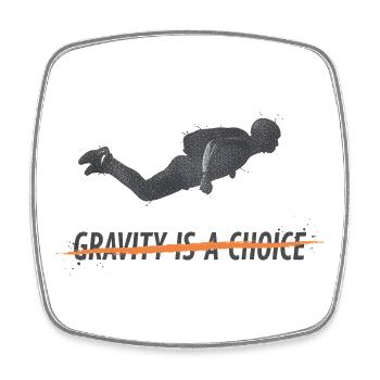 Dive Into Gravity: A Choice - Square fridge magnet - white - Front