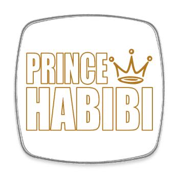 Prince Habibi – Royal Arabic Love Statement Design - Viereckiger Kühlschrankmagnet - Weiß - Vorne