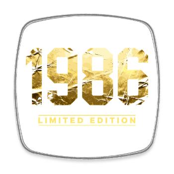 Limited Edition 1986 - Vintage 1986 - Square fridge magnet - white - Front