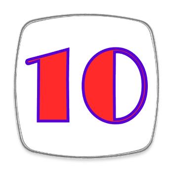 10. 10 JAHRE. 10-JÄHRIGES JUBILÄUM. 10-JÄHRIGES JUBILÄUM. - Viereckiger Kühlschrankmagnet - Weiß - Vorne