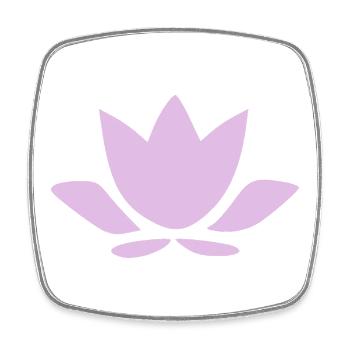 Lotus Flower Lotus Flower Violet Flower Flower Yoga - Square fridge magnet - white - Front