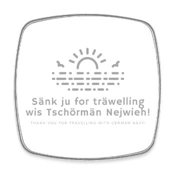 Sänk ju - Viereckiger Kühlschrankmagnet - Weiß - Vorne