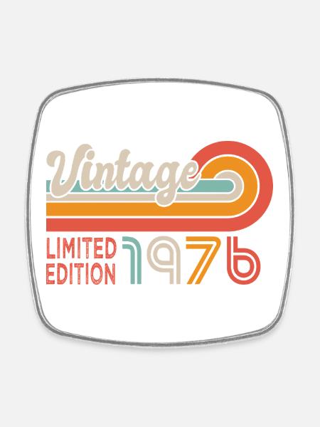1976 anniversaire 1976 50 ans - Magnet carré - blanc