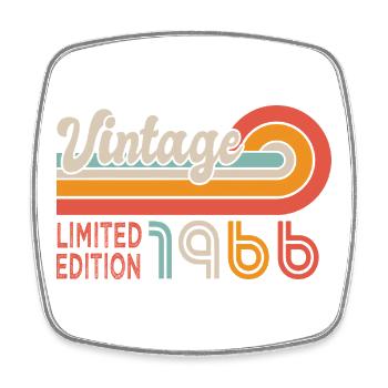 Geburtstag 1966 Geboren 1966 60 Jahre 60. Geburtstag - Viereckiger Kühlschrankmagnet - Weiß - Vorne
