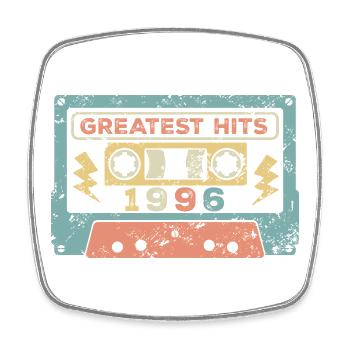 1996 vintage - Square fridge magnet - white - Front