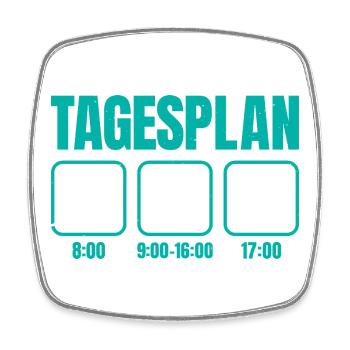 Postman DAILY SCHEDULE Delivering Packages Funny - Square fridge magnet - white - Front