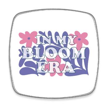 In My Bloom Era – Floral Era Saying - Square fridge magnet - white - Front