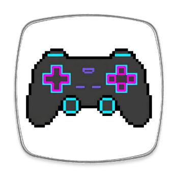 Pixel Game Controller Retro 8 Bit Shirt Sticker - Square fridge magnet - white - Front