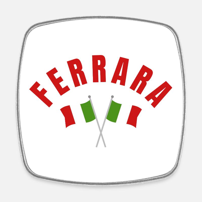 Ferrara Italy Flags Emblem - Square fridge magnet - white