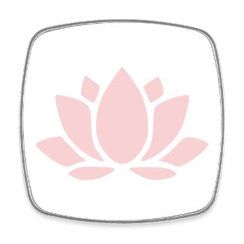 Fleur de lotus Fleur de lotus Fleur pastel Fleurs de nénuphar Fleurs - Magnet carré - blanc - Devant