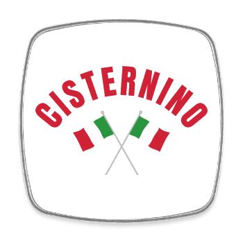 Cisternino Italian Flags - Square fridge magnet - white - Front