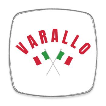 Drapeaux italiens croisés de Varallo - Magnet carré - blanc - Devant