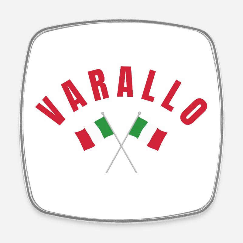 Varallo Italian Crossed Flags  - Square fridge magnet - white