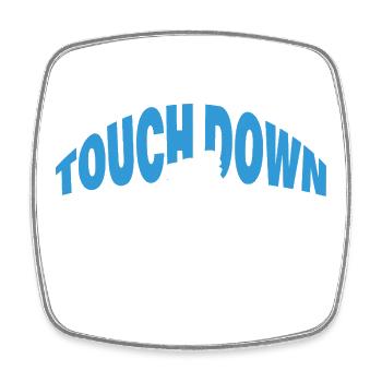 TOUCH DOWN - Viereckiger Kühlschrankmagnet - Weiß - Vorne