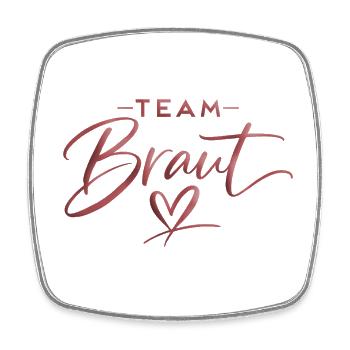 team braut - Viereckiger Kühlschrankmagnet - Weiß - Vorne
