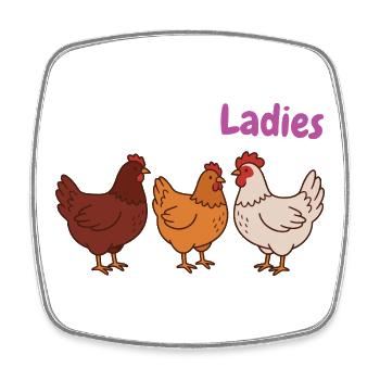 Chicken Humor Shirt for Chicken Keeper - Square fridge magnet - white - Front
