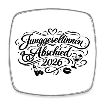 Junggesellinnenabschied 2026 Jga - Viereckiger Kühlschrankmagnet - Weiß - Vorne