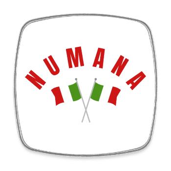 Numana a traversé les drapeaux italiens - Magnet carré - blanc - Devant
