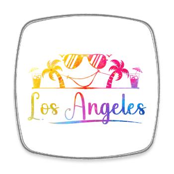 Los Angeles Palm Trees - Square fridge magnet - white - Front