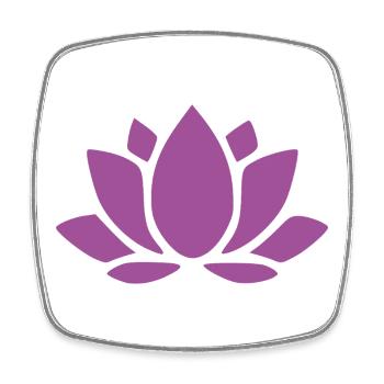 Lotus Flower Lotus Flower Flower Violet Blossom Yoga - Square fridge magnet - white - Front