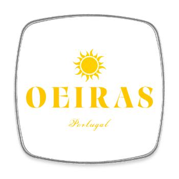 Oeiras Portugal Sun - Square fridge magnet - white - Front