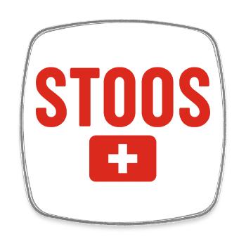 Stoos Schweiz Flagge - Viereckiger Kühlschrankmagnet - Weiß - Vorne