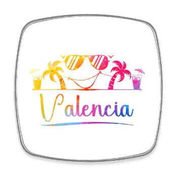 Couleurs de Valencia Beach - Magnet carré - blanc - Devant