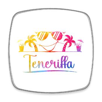 Île ensoleillée de Tenerife Arc-en-ciel - Magnet carré - blanc - Devant