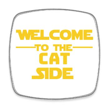 Bienvenue sur le site des chats - Magnet carré - blanc - Devant