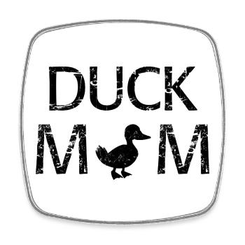 Duck Mom Cute Funny Shirt - Square fridge magnet - white - Front