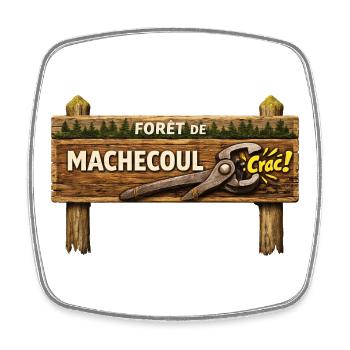 Forêt de Machecoul - La tenaille - Crac ! - Magnet carré - blanc - Devant