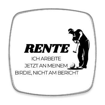 Golfer in Rente  - Viereckiger Kühlschrankmagnet - Weiß - Vorne