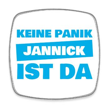 Jannick - Viereckiger Kühlschrankmagnet - Weiß - Vorne