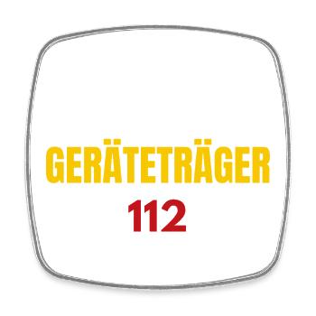 Atemschutzgeräteträger 112 Feuerwehr T‑Shirt - Viereckiger Kühlschrankmagnet - Weiß - Vorne