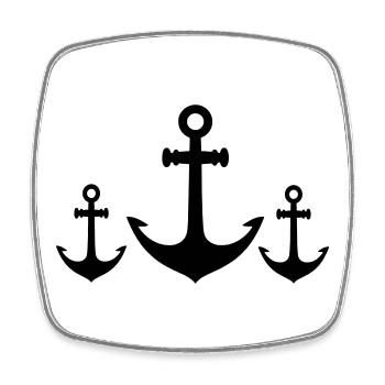 Anchor crew - Square fridge magnet - white - Front