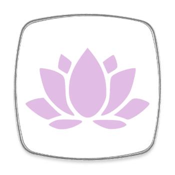 Lotusblume Lotusblüte violett Blume Blüte Yoga - Viereckiger Kühlschrankmagnet - Weiß - Vorne