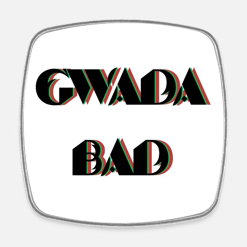 gwada_bad - Viereckiger Kühlschrankmagnet - Weiß