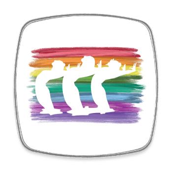 Artistic Swim Team Synchronschwimmen - Viereckiger Kühlschrankmagnet - Weiß - Vorne