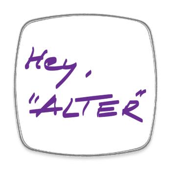Greeting - different - Square fridge magnet - white - Front