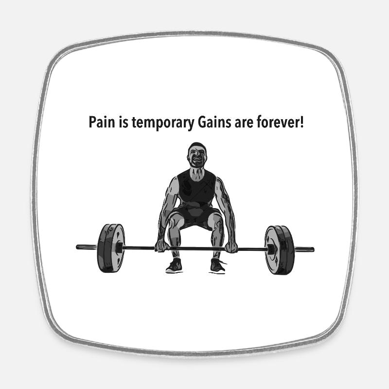 Pain_is - Square fridge magnet - white