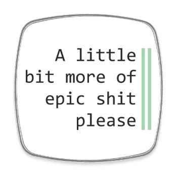 A little more epic - Square fridge magnet - white - Front