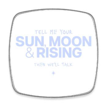 Sonne Mond Rising Spruch - Viereckiger Kühlschrankmagnet - Weiß - Vorne