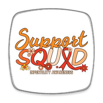 Support Squad IVF Infertility Awareness Month - Square fridge magnet - white - Front