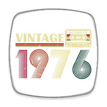 1976 Vintage Retro Geburtstagsgeschenk - Viereckiger Kühlschrankmagnet - Weiß - Vorne