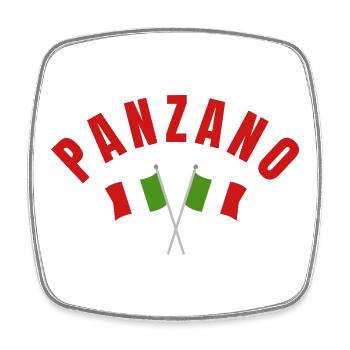 Panzano Italian Flag Cross - Square fridge magnet - white - Front