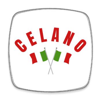 Celano Italienische Flaggen - Viereckiger Kühlschrankmagnet - Weiß - Vorne